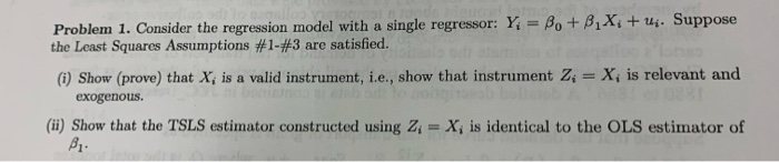 regression loss can't decrease · issue #662 ·... Problem 1. Consider the regression model with a | Chegg.com