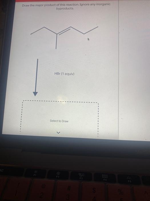 Draw the major product of this reaction. Ignore ary inorganic byproducts.