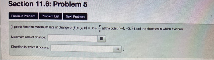 Solved Section 11.6: Problem 3 Previous Problem Problem List | Chegg.com