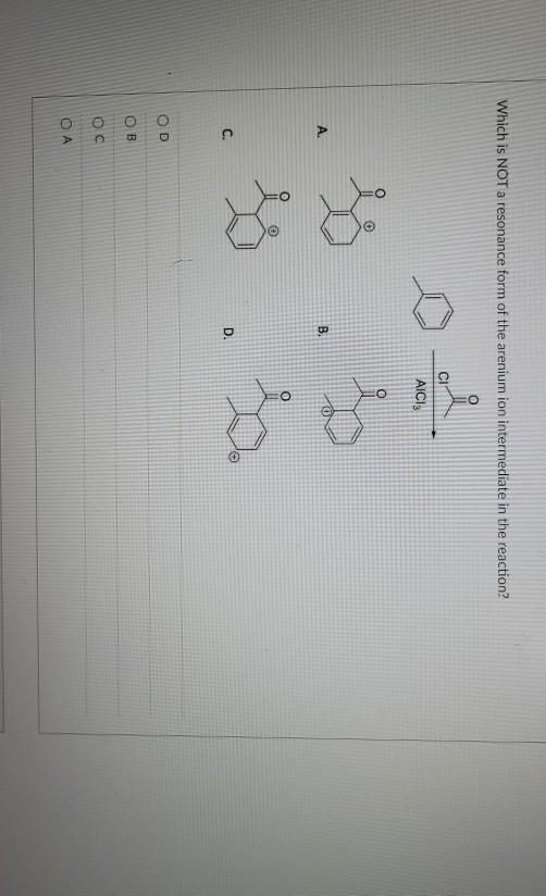 Solved Which is NOT a resonance form of the arenium ion | Chegg.com