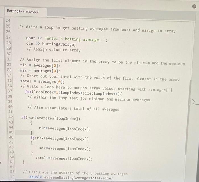 Solved Array Basics in C++needs to be c++ and needs the | Chegg.com