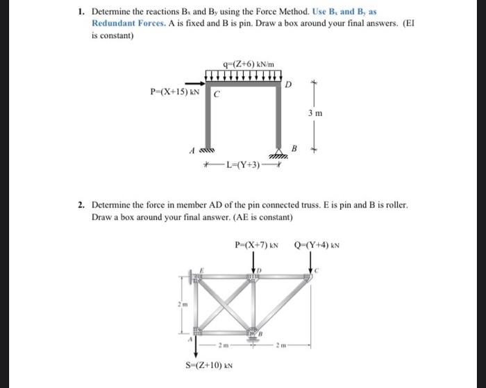 Solved X 0 Y 6 Z 0sofor Q1 Q 6kn Mp 15knl 9for Q2 P 7kn Chegg Com