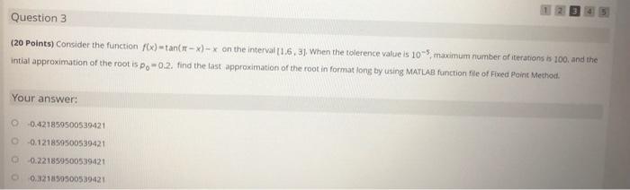 Solved Question 3 (20 Points) Consider the function | Chegg.com