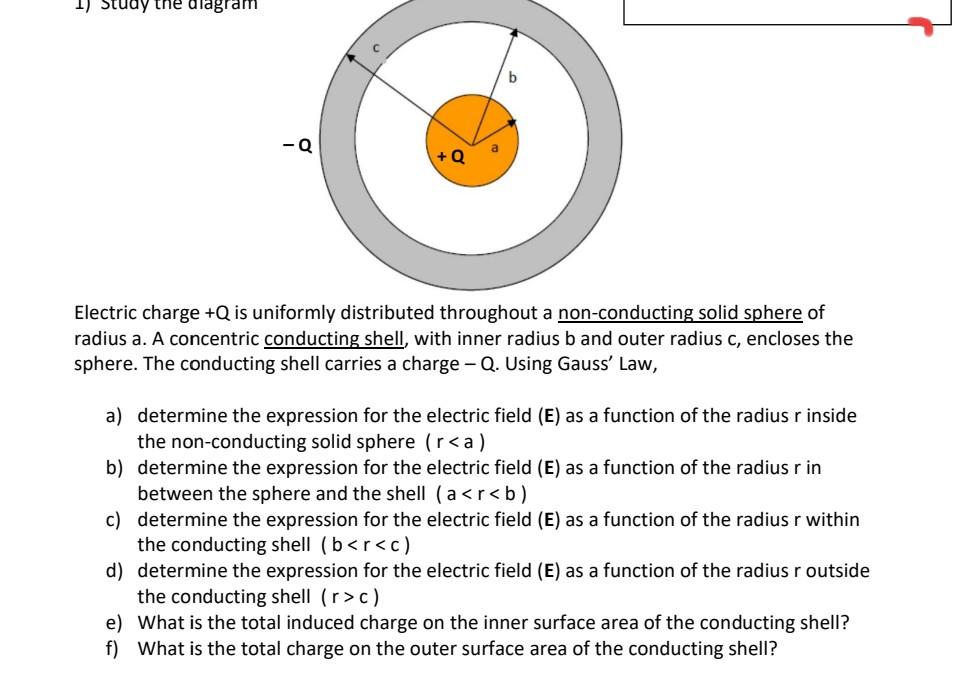 Solved Electric charge +Q is uniformly distributed | Chegg.com