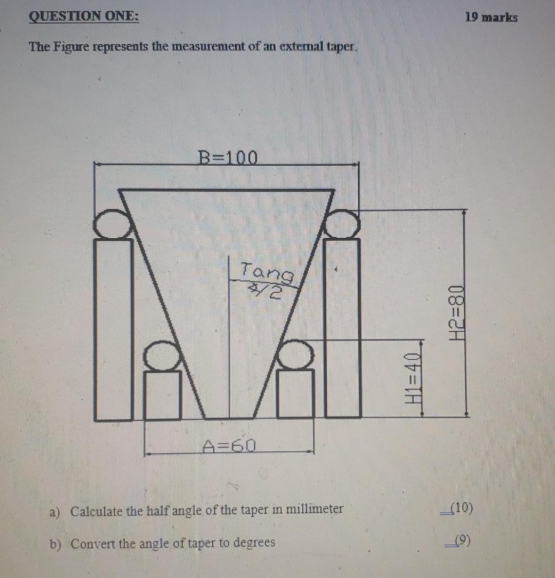 Solved QUESTION ONE The Figure represents the measurement