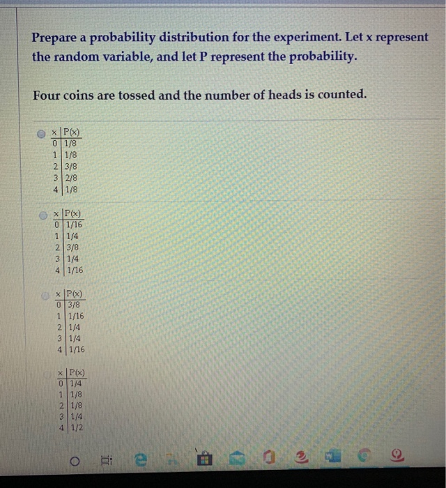 Solved Prepare a probability distribution for the | Chegg.com