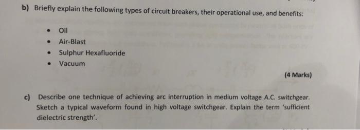 Solved B) Briefly Explain The Following Types Of Circuit | Chegg.com