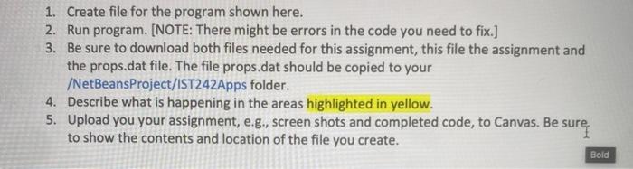 Solved 1. Create file for the program shown here. 2. Run | Chegg.com