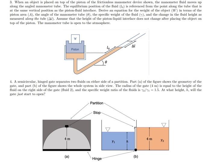 Solved 3. When an object is placed on top of the piston of | Chegg.com