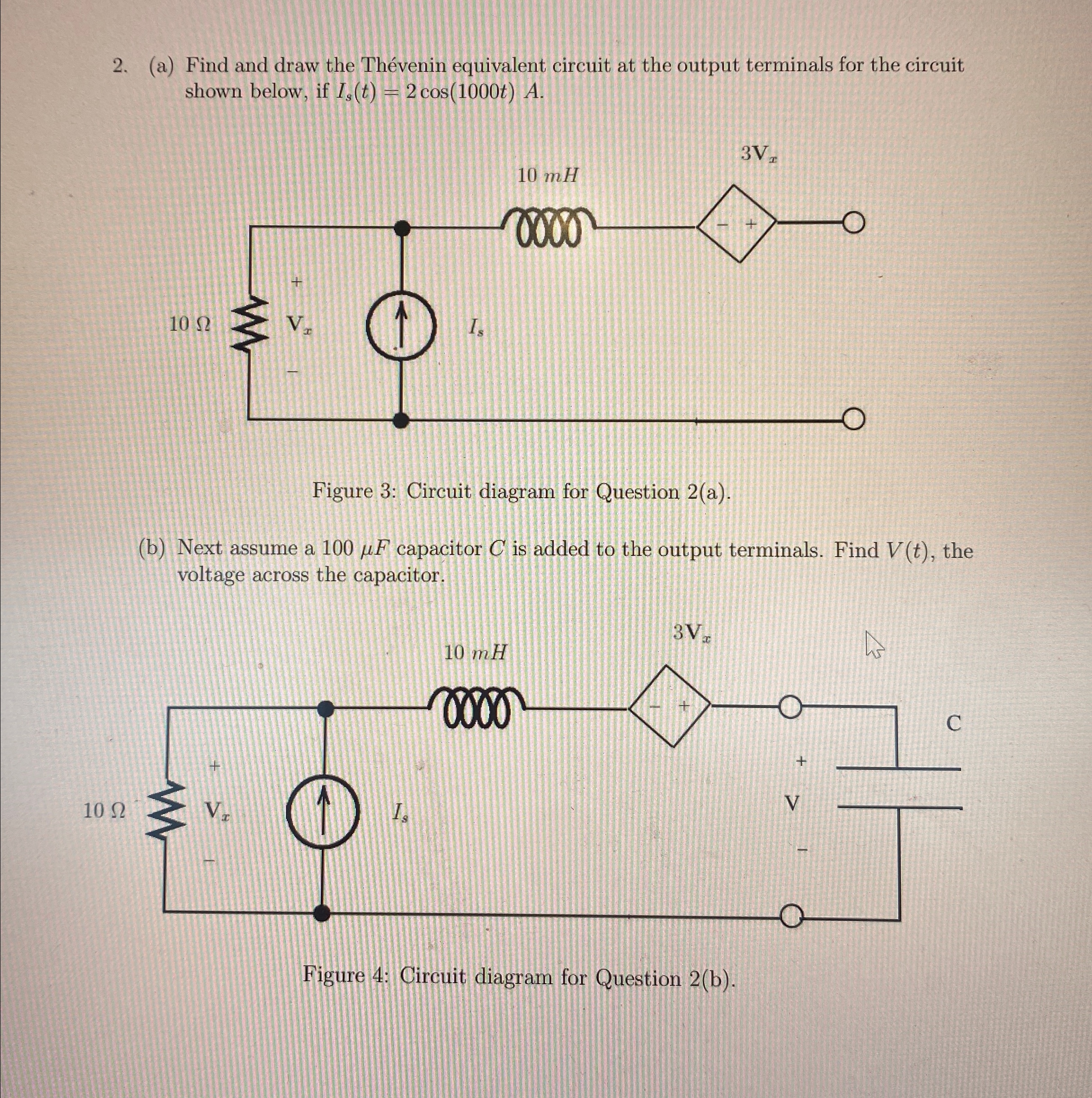 Solved (a) ﻿Find and draw the Thévenin equivalent circuit at | Chegg.com