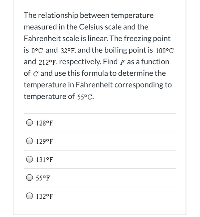 Solved The relationship between temperature measured in the | Chegg.com