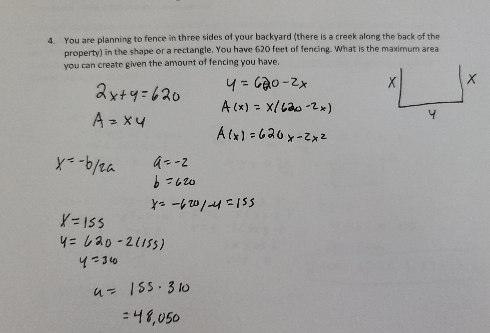 Solved you are planning to fence three sides of your | Chegg.com