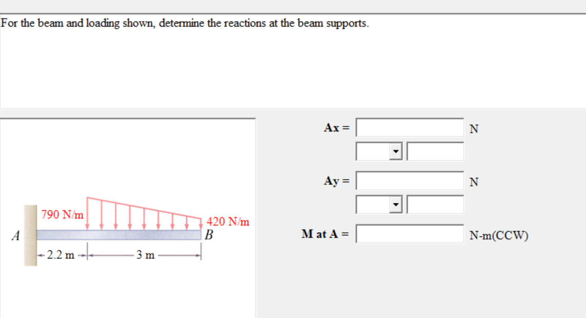 Solved For the beam and loading shown, determine the | Chegg.com