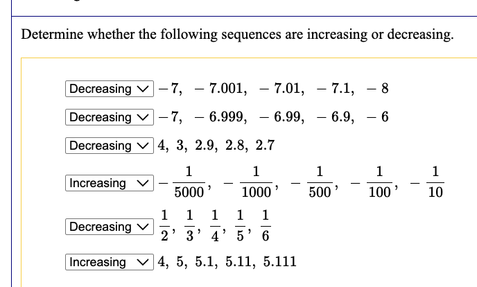 Solved Determine whether the following sequences are | Chegg.com