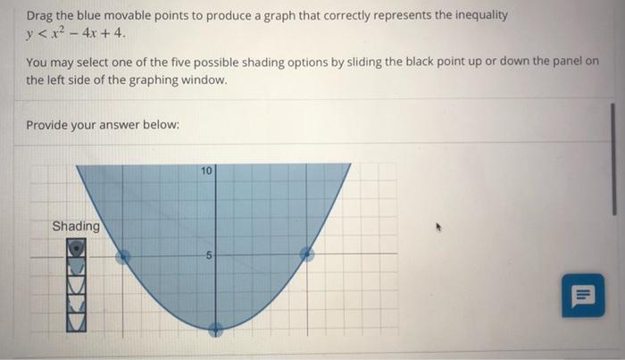 Solved Drag The Blue Movable Points To Produce A Graph That Chegg Com