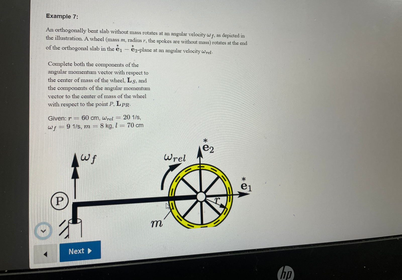 Solved Example 7:An orthogonally bent slab without mass | Chegg.com
