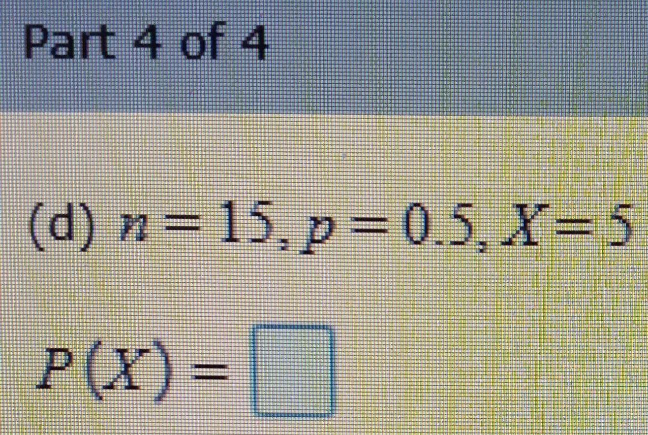 Solved Compute The Probability Of X Successes, Using The | Chegg.com