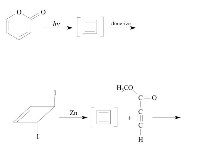 Solved hv dimerize H3CO I C=0 Zn с + M С I H | Chegg.com