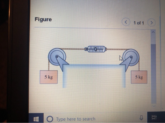 Solved determine the reading on the spring scale in the | Chegg.com