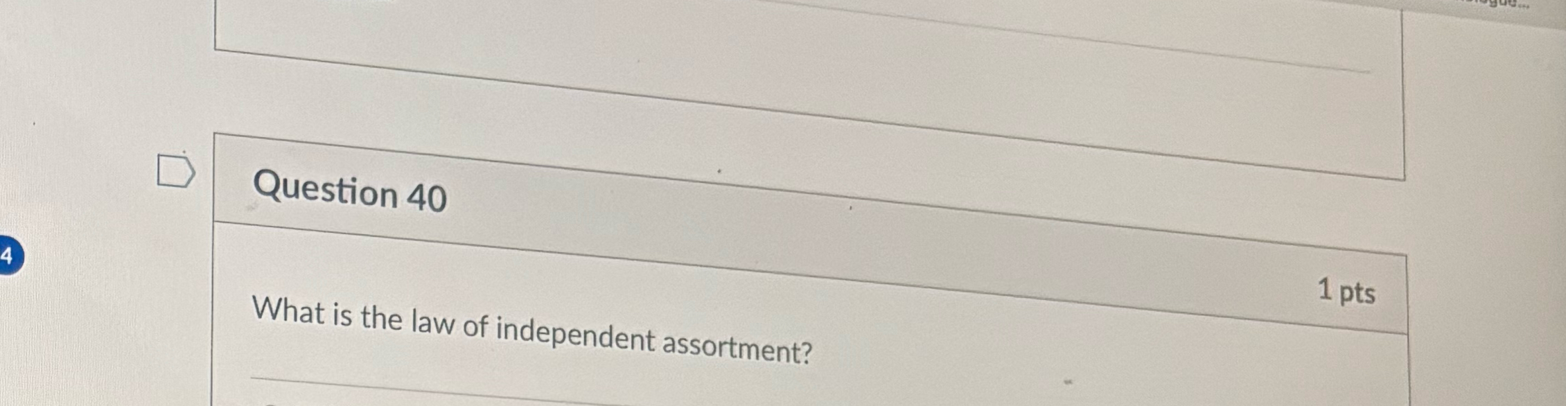 Solved Question 401 ﻿ptsWhat Is The Law Of Independent | Chegg.com