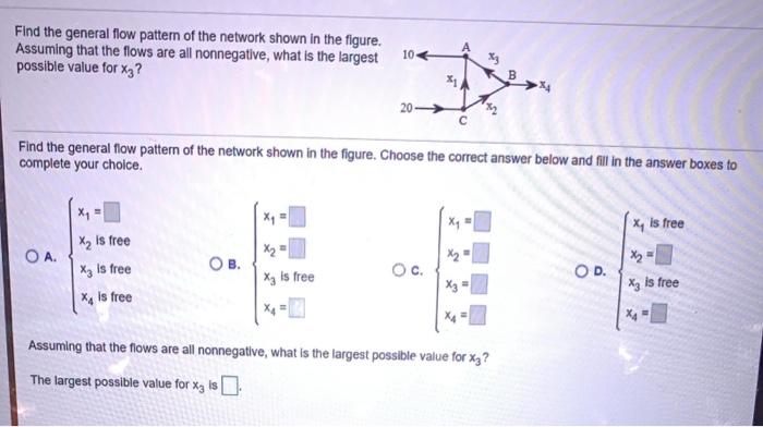 Solved Find the general flow pattern of the network shown in | Chegg.com