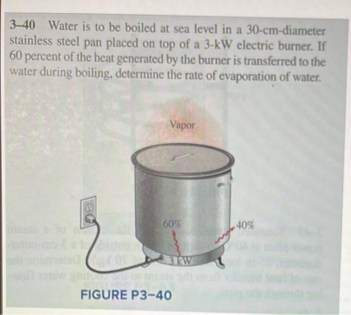 Solved 340 Water is to be boiled at sea level in a