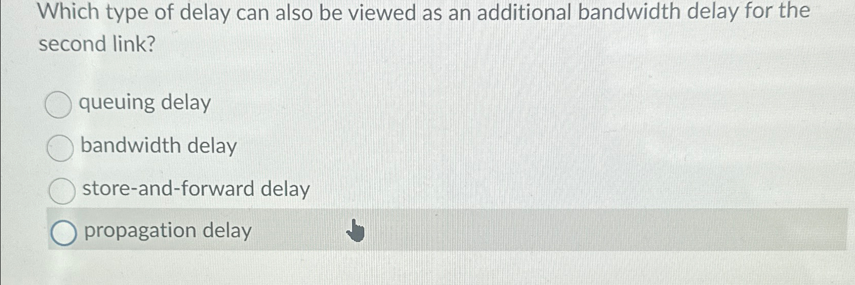 Solved Which type of delay can also be viewed as an | Chegg.com