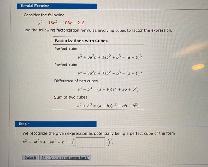Solved Tutorial Exercise Consider The Following Y3 18y Chegg Com