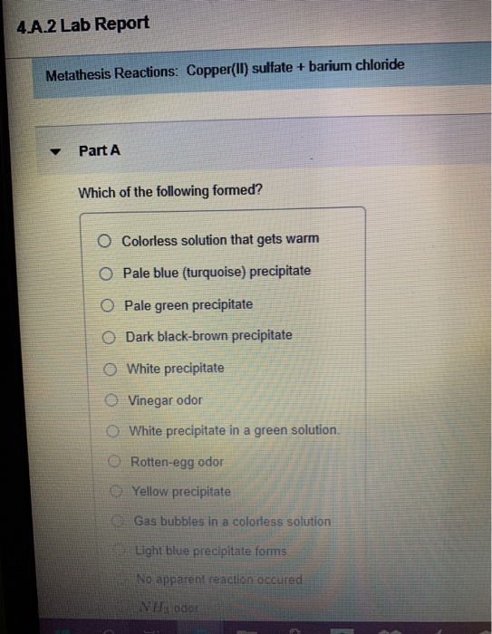 Metathesis reactions copper ii sulfate plus barium chloride picture