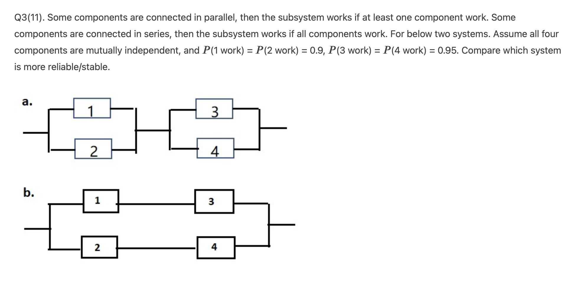 Parallel Components Multiple Rows Solved Q3(11). Some components are connected in parallel, | Chegg.com
