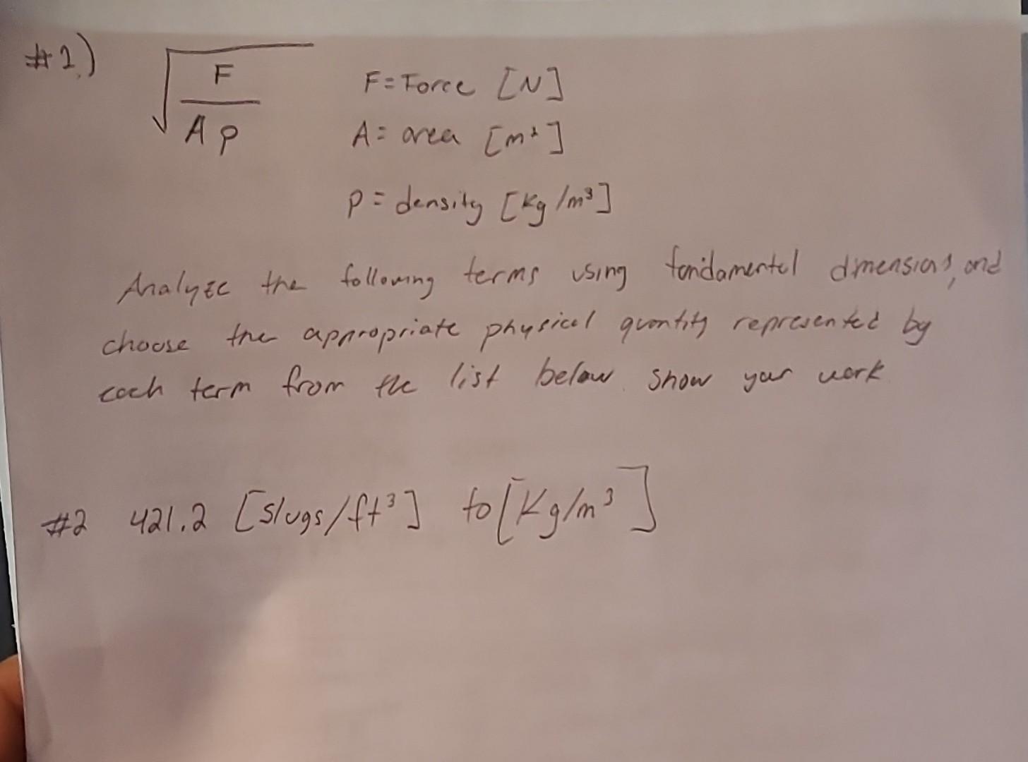 solved-1-apff-force-n-a-area-m-p-density-kg-m3-chegg