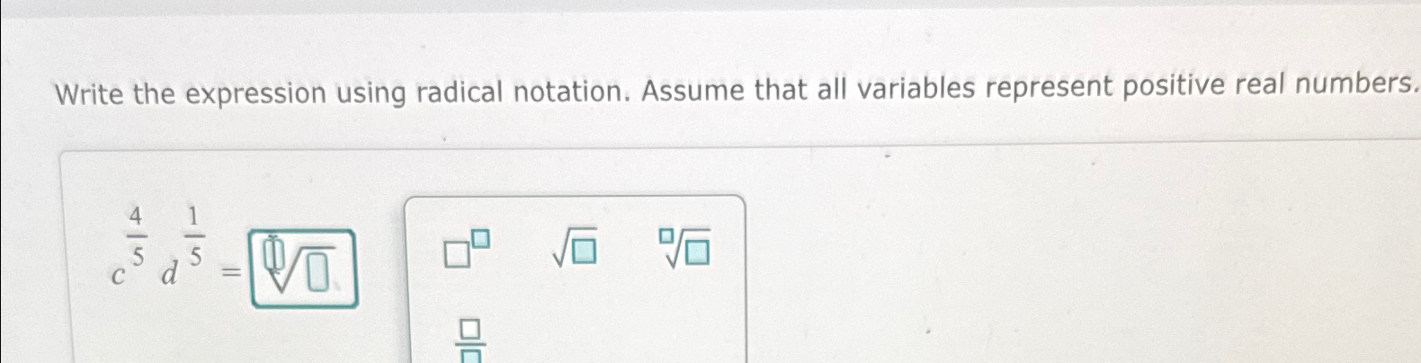 Solved Write the expression using radical notation. Assume | Chegg.com