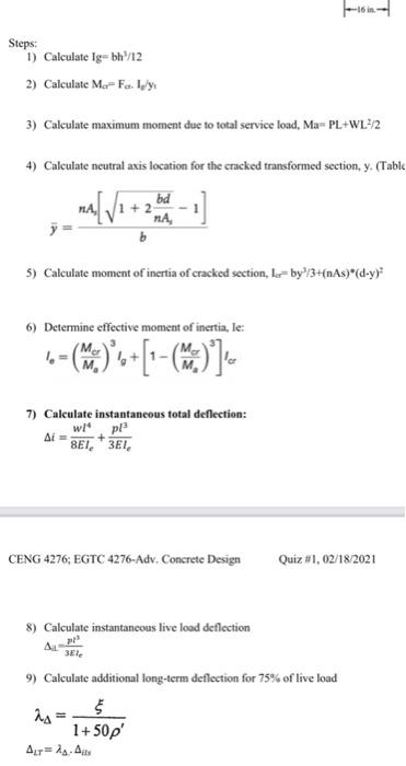 Solved 2) For the beam shown below: a. calculate | Chegg.com