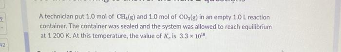 Solved The equilibrium equation shown below represents a | Chegg.com
