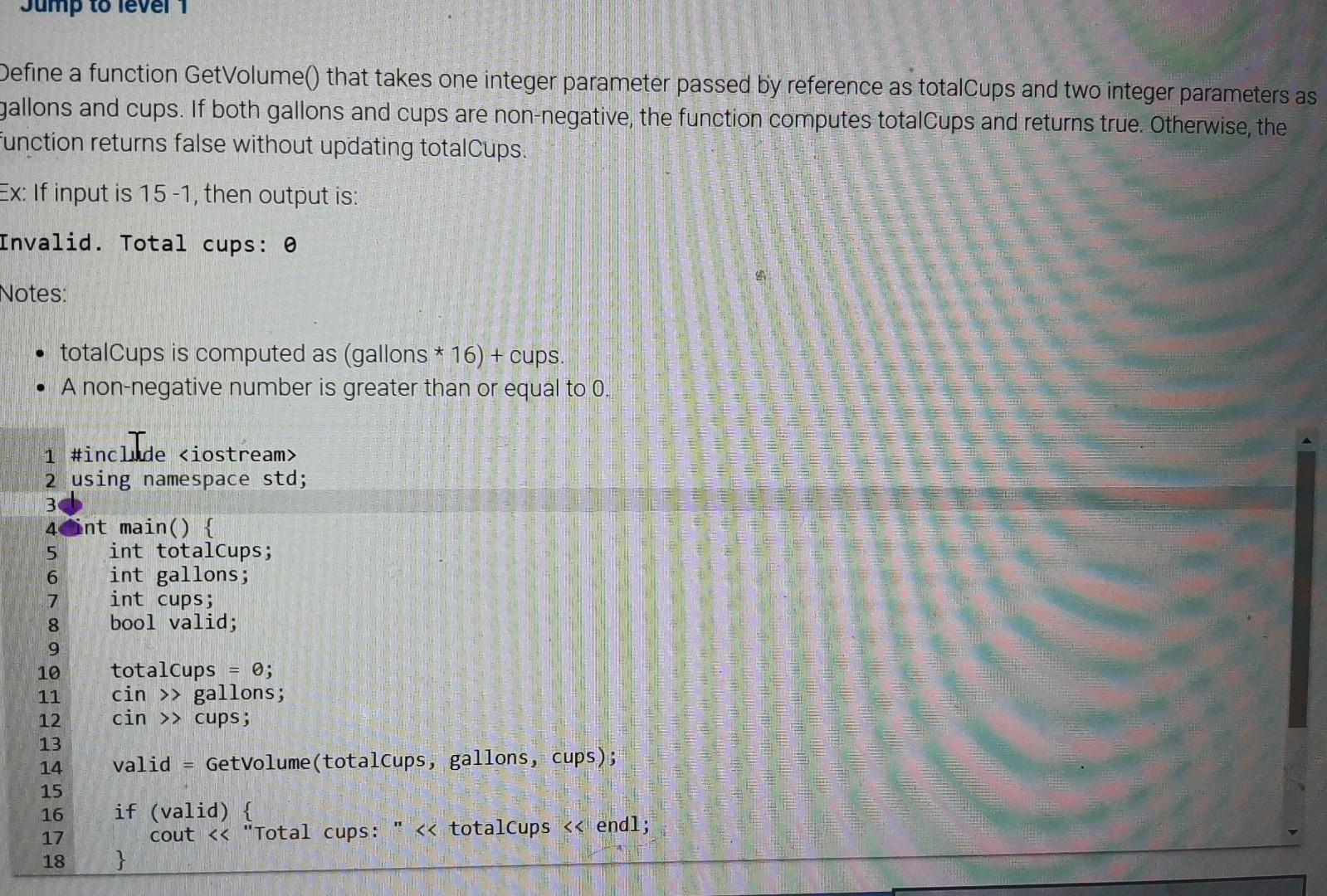 solved-define-a-function-getvolume-that-takes-one-integer-chegg