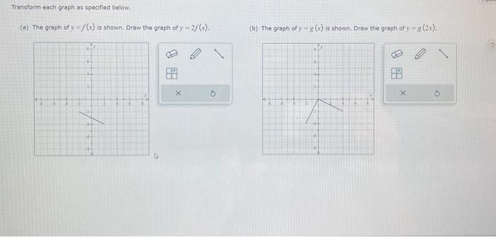 Solved Transform each graph as specified below. (a) The | Chegg.com