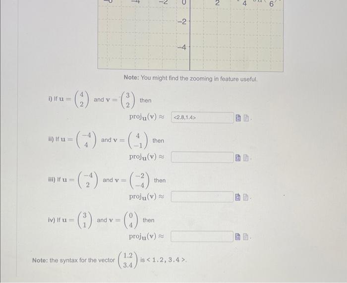 Solved Consider w=proju(v), the projection of the vector v | Chegg.com