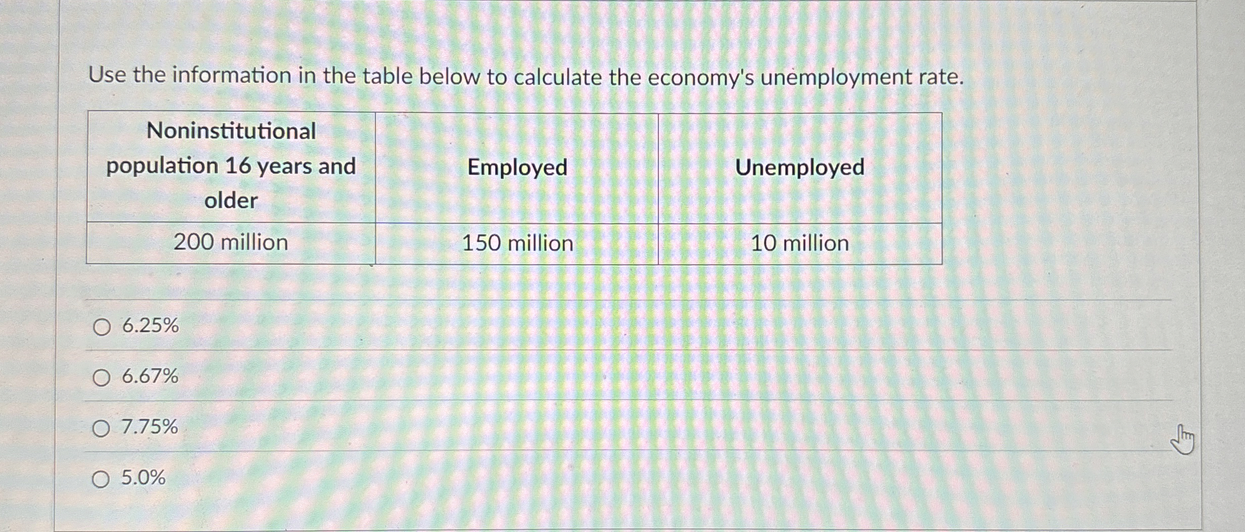 Solved Use the information in the table below to calculate | Chegg.com