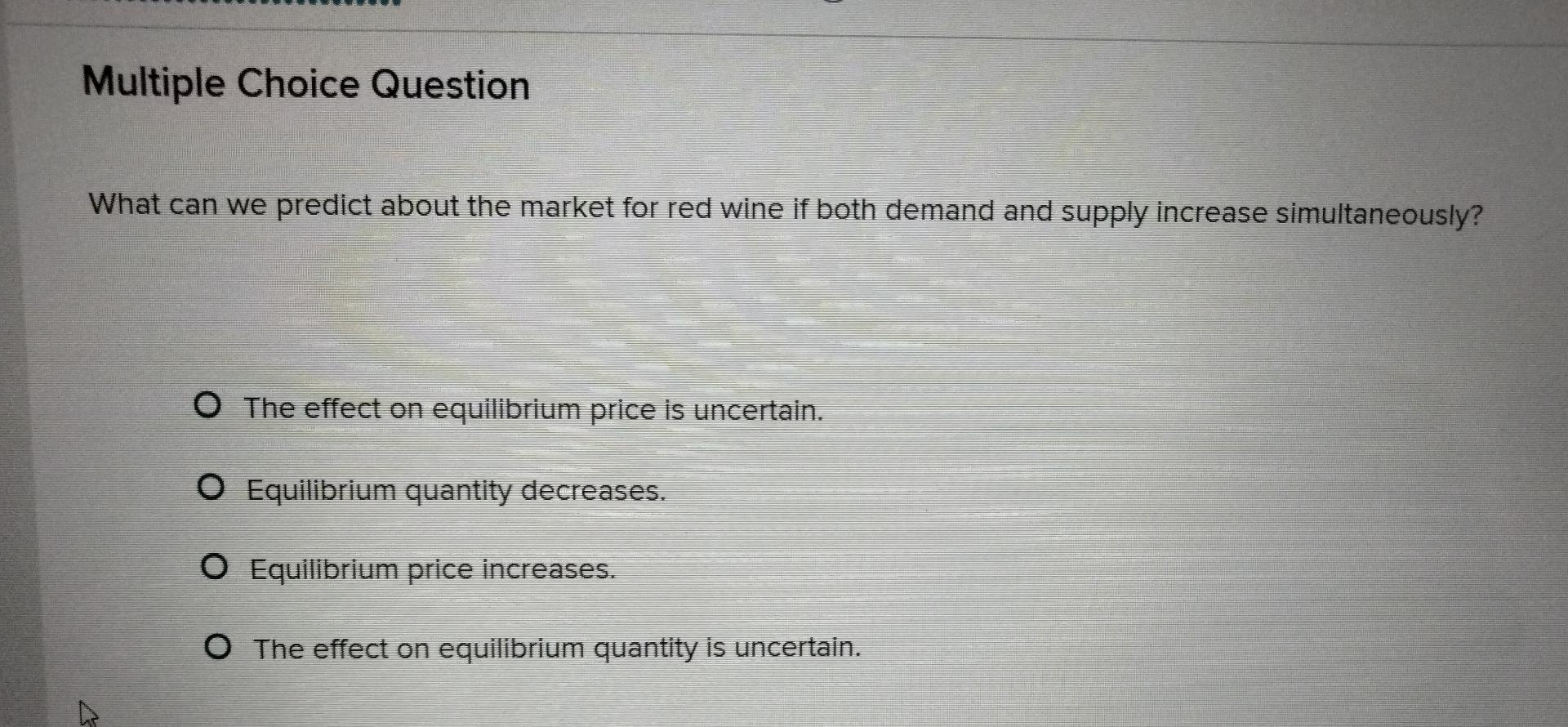 Solved Multiple Choice QuestionWhat can we predict about the | Chegg.com