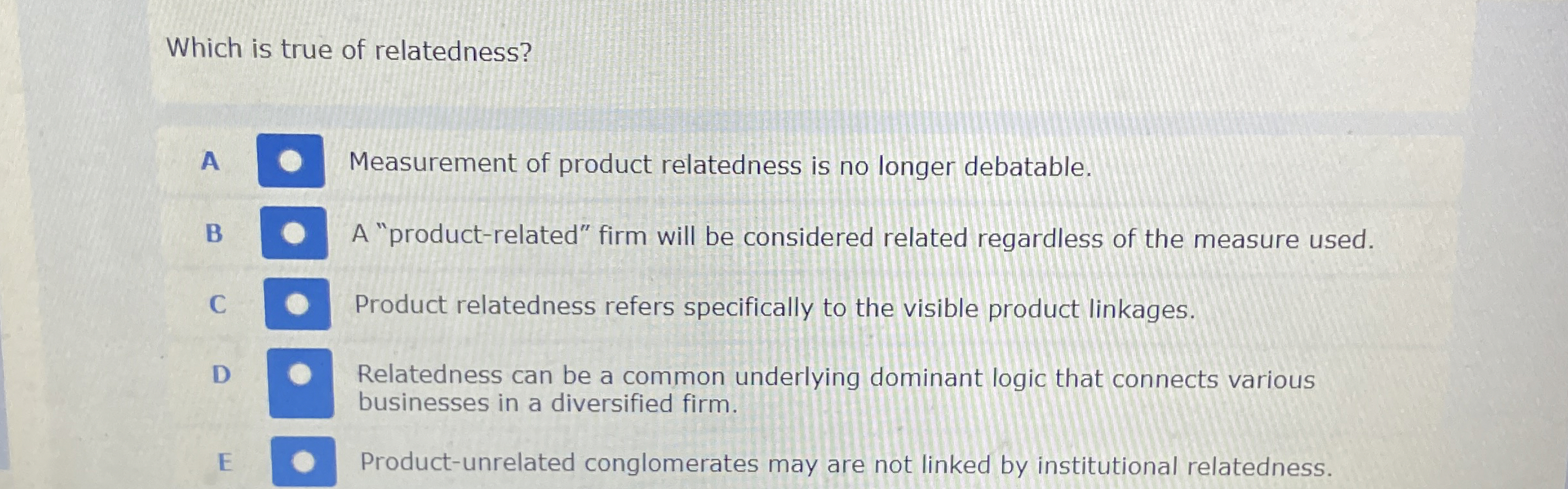 Solved Which is true of relatedness?A ﻿Measurement of | Chegg.com