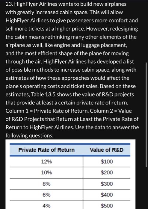 Solved With Greatly Increased Cabin Space. This Will Allow | Chegg.com