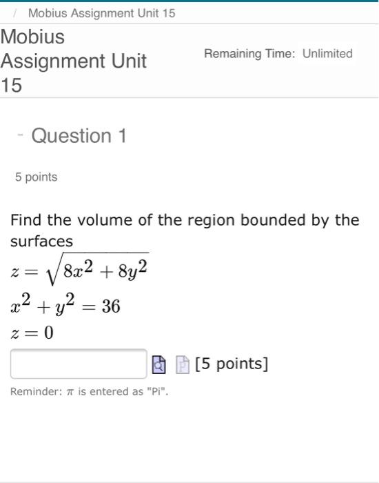 Solved | Mobius Assignment Unit 15 Mobius Assignment Unit 15 | Chegg.com