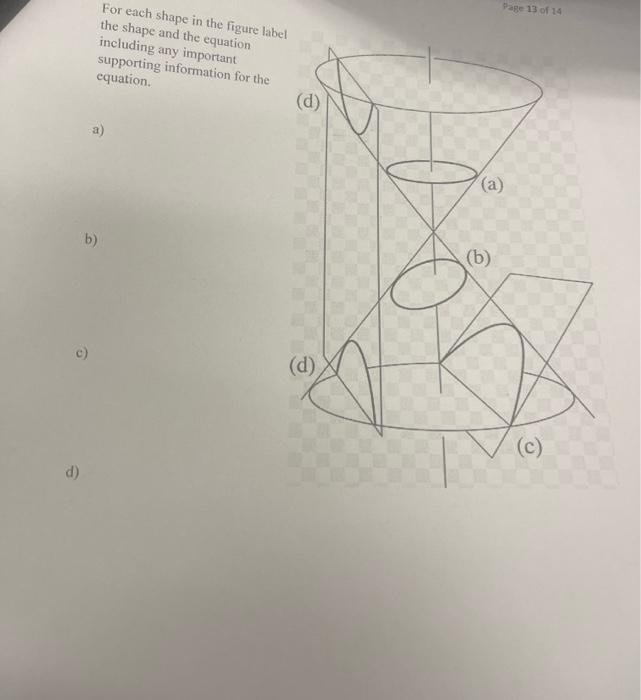 Solved For each shape in the figure I the shape and the | Chegg.com