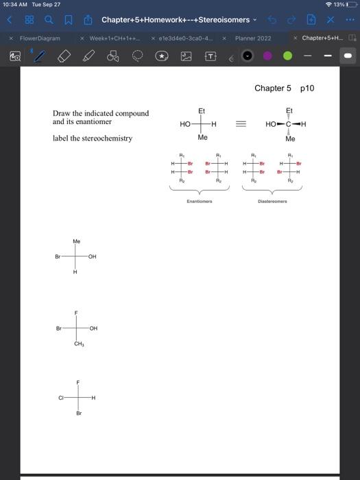 Solved Chapter 5 p10 Draw the indicated compound and its | Chegg.com