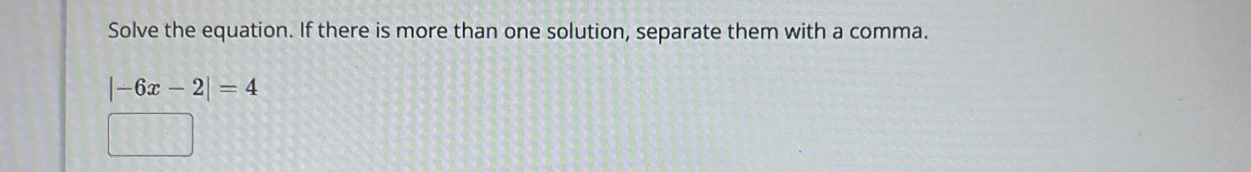 Solved Solve the equation. If there is more than one | Chegg.com