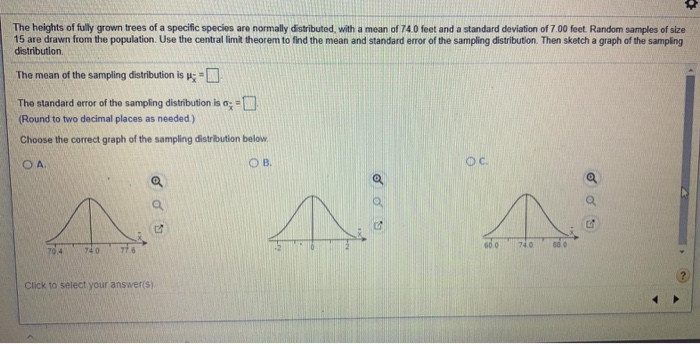 Solved The heights of fully grown trees of a specific | Chegg.com