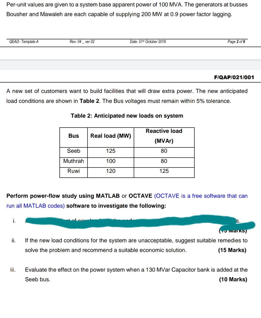 Solved Task 1: Power Flow Analysis Figure 1 shows a part of | Chegg.com