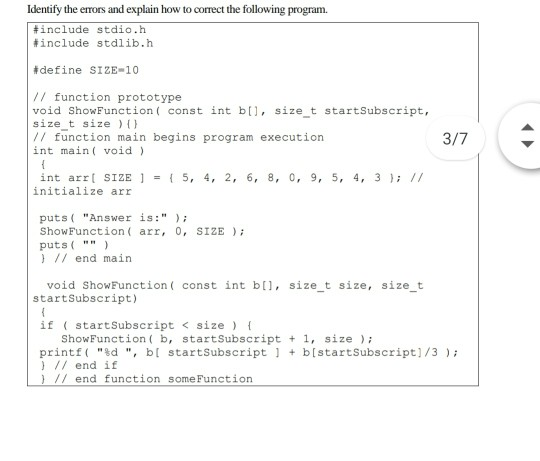 Solved Identify the errors and explain how to correct the | Chegg.com
