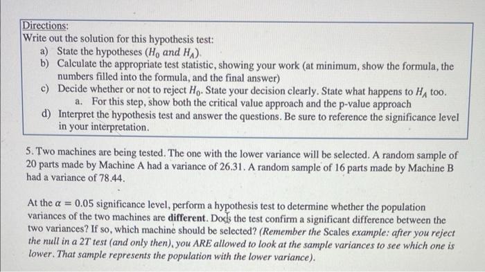 Solved Directions: Write out the solution for this | Chegg.com