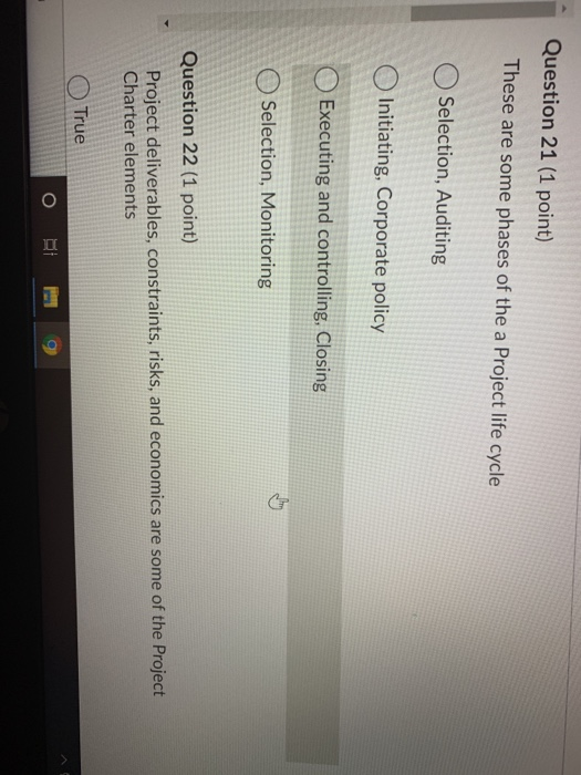 Solved Question 21 (1 point) These are some phases of the a | Chegg.com